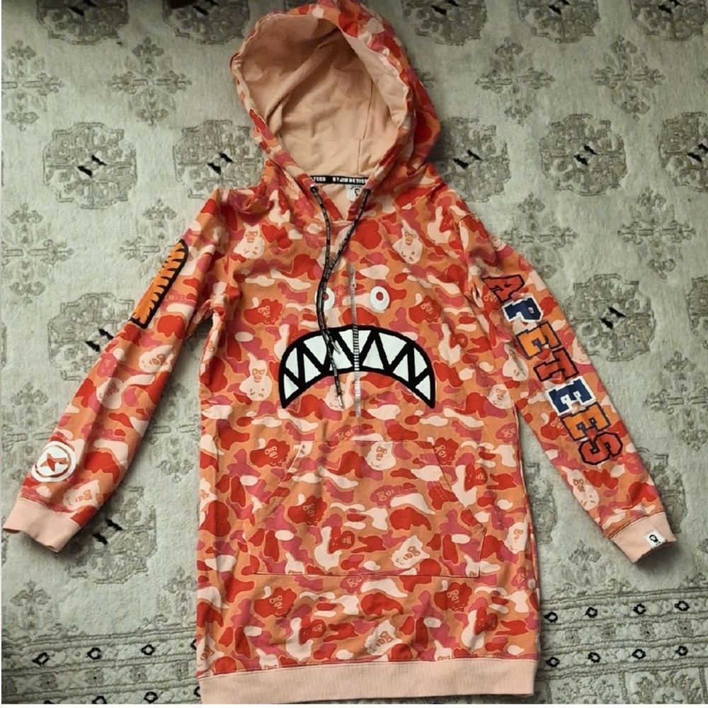 S: Bape ApeTees Colorful Camouflage Graphic Hoodie